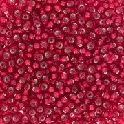 Preciosa Perles rocailles 11/0 2 mm - Ruby Silver Lined x20g