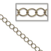 Chaîne maille rombo 4 mm bronze x1m