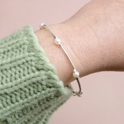 Perles tubes incurvés 19x1,5 mm - Argent 925 x5