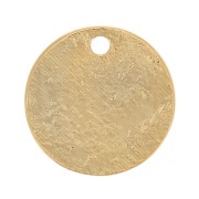 Sequin rond 10.5 mm effet martelé - Doré à l'or fin x1