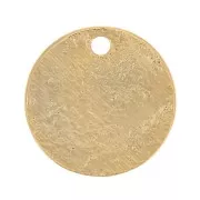 Sequin rond 10.5 mm effet martelé - Doré à l'or fin x1