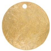 Sequin rond 15.5 mm effet martelé - Doré à l'or fin x1|raw }}