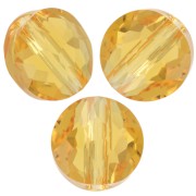 Perle ronde plate -  8 mm - Thin Round PureCrystal 5034  - Light Topaz x1|raw }}