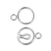 Fermoir crochet rond 9 mm en Argent 925 x1