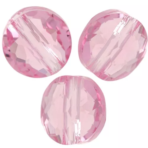 Perle ronde plate - 8 mm - Thin Round PureCrystal 5034 - Light Rose x1