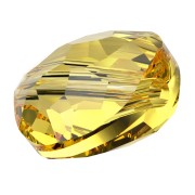 Perles rondes plates - 6 mm - Thin Round  PureCrystal 5034 - Light Topaz x6