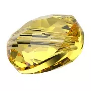 Perles rondes plates - 6 mm - Thin Round  PureCrystal 5034 - Light Topaz x6