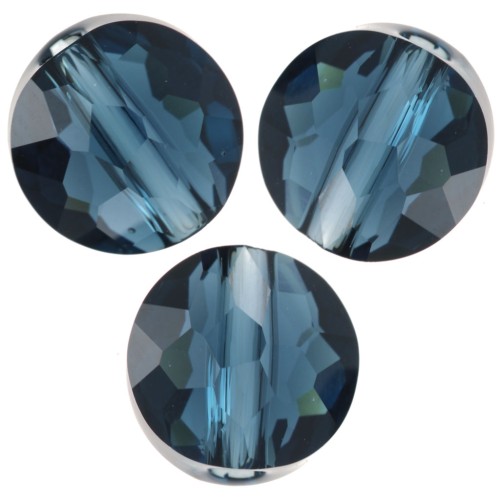 Perles rondes plates - 6 mm - Thin Round  PureCrystal 5034 - Montana x6