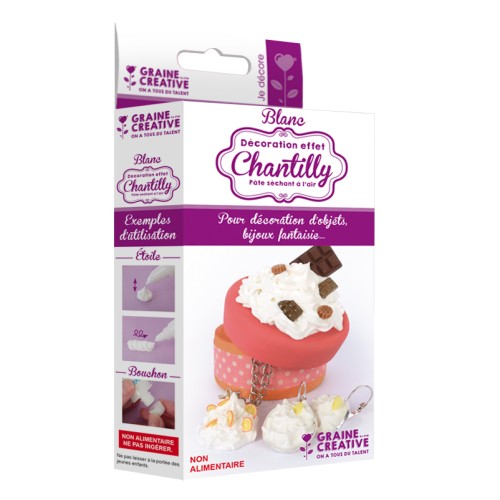 Set de décoration effet chantilly Blanc x60g
