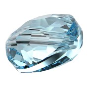 Perles rondes plates - 6 mm - Thin Round  PureCrystal 5034 - Aquamarine x6