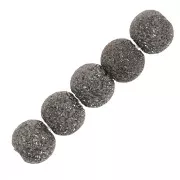Perles Rondes diamantées 3 mm - Argent 925 plaqué rhodium Gris x20