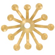 Coupelles fleurs 14 mm - Acier inoxydable 304L Doré x4|raw }}