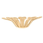 Coupelles fleurs 14 mm - Acier inoxydable 304L Doré x4