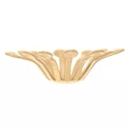 Coupelles fleurs 14 mm - Acier inoxydable 304L Doré x4