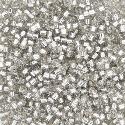 Miyuki Delica 11/0 DB1211 - Silver Lined Gray Mist - paquet de 100g
