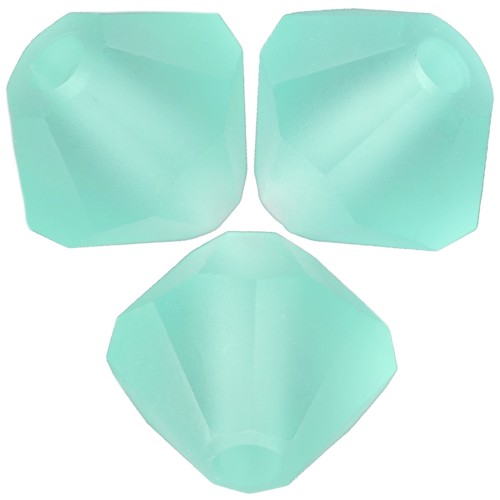 Perles toupies Preciosa - Rondelle Bead 6 mm - Caribbean Sea Matt x12