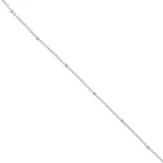 Chaîne maille Forçat limée 1.5 mm avec perles aplaties Acier inoxydable 304L x1m