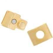 Fermoir aimanté 31x18 mm pour lacet 14 mm - Doré à l'or fin x1