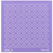 Silk Screen VeroS pour pâte polymère 90x90 mm - Motif multi-octogone n°009_3 x1