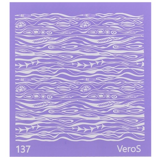 Silk Screen VeroS pour pâte polymère 90x90 mm - Motif Ethnique n°137 x1