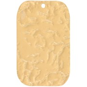 Pendentifs rectangles martelés 27x17 mm - Acier inoxydable 316L Doré x2|raw }}