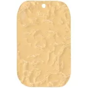 Pendentifs rectangles martelés 27x17 mm - Acier inoxydable 316L Doré x2