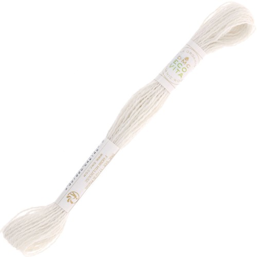 Fil de laine organique DMC Eco Vita 360 - Crème (001) x16m