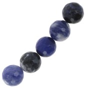 Perle Ronde facettée 12 mm en pierre gemme Sodalite x1|raw }}