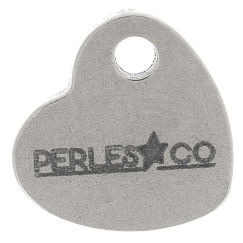 Breloques personnalisées coeur 7x8 mm - Logo complexe - Acier inoxydable 304 x100