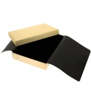 Boite écrin bijoux fantaisie pour collier en carton 13.5x18x3.5 cm - Doré x1