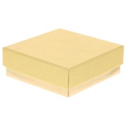 Boite écrin bijoux fantaisie pour parure en carton 8x8x3 cm - Doré x1