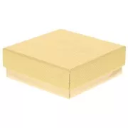 Boite écrin bijoux fantaisie pour parure en carton 8x8x3 cm - Doré x1