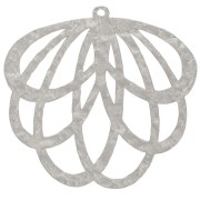 Pendentif feuille ajouré texturé 29x30 mm - Acier inoxydable 316L x1|raw }}