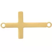 Intercalaire croix 23x12 mm - Acier inoxydable 304L Doré x1