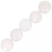 Perles Rondes facettées 10 mm en pierre gemme Quartz Rose x5