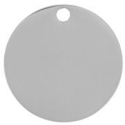 Sequin rond 15 mm - médaille à graver - Acier inoxydable 316L x1|raw }}