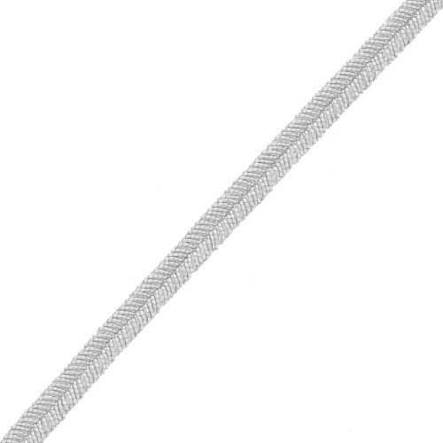 Soutache Le Fil - fabrication italienne 3.5 mm - Argenté x1m