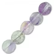 Perles Rondes facettées 4 mm pierre gemme Fluorite x20