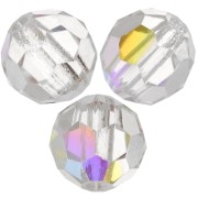 Perles rondes facettées Preciosa - Round Bead 6 mm - Crystal AB x6|raw }}