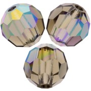 Perles rondes facettées Preciosa - Round Bead 6 mm - Black Diamond AB x6|raw }}