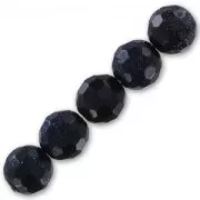 Perles Rondes facettées 4 mm Imitation Blue Sand Stone x20