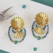 Perles rondes facettées Preciosa - Round Bead 6 mm - Emerald AB x6