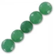 Perles Rondes facettées 10 mm en pierre gemme Aventurine x5