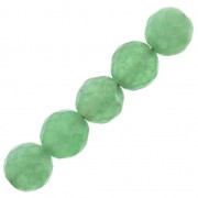 Perles Rondes facettées 6 mm en pierre gemme Aventurine x15|raw }}