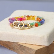 Perles Rondes facettées 6 mm en pierre gemme Amethyste x15