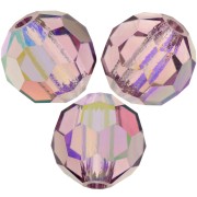 Perles rondes facettées Preciosa - Round Bead 6 mm - Light Amethyst AB x6|raw }}