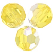 Perles rondes facettées Preciosa - Round Bead 6 mm - Citrine AB x6|raw }}