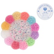 Kit de 2650 perles lettres 7 mm & perles rondes pour bracelets amitié -Multicolore|raw }}