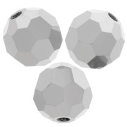 Perles rondes facettées Preciosa - Round Bead 6 mm - Jet Light Hematite Full x6|raw }}