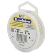 Fil Cablé 19 brins 0.61 mm - Beadalon - Argenté x9,2m